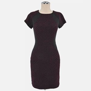 ❌Rebecca Taylor Textured Sheath Dress Purple Black Size 4